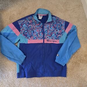Champion Blue and Pink Patterned Jacket